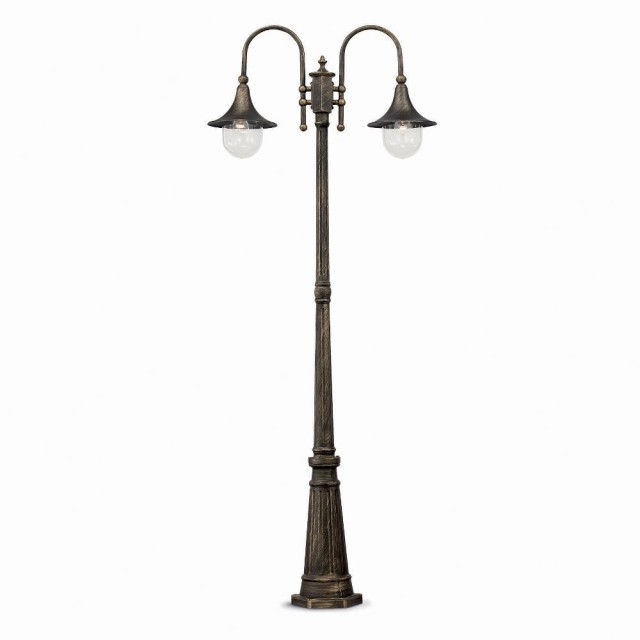 Lampadaire d'extérieur Ideal Lux Cima PT2 - Noir antique
