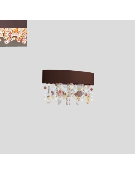 Masiero Olà A1 OV 30 bronzo opaco applique moderna