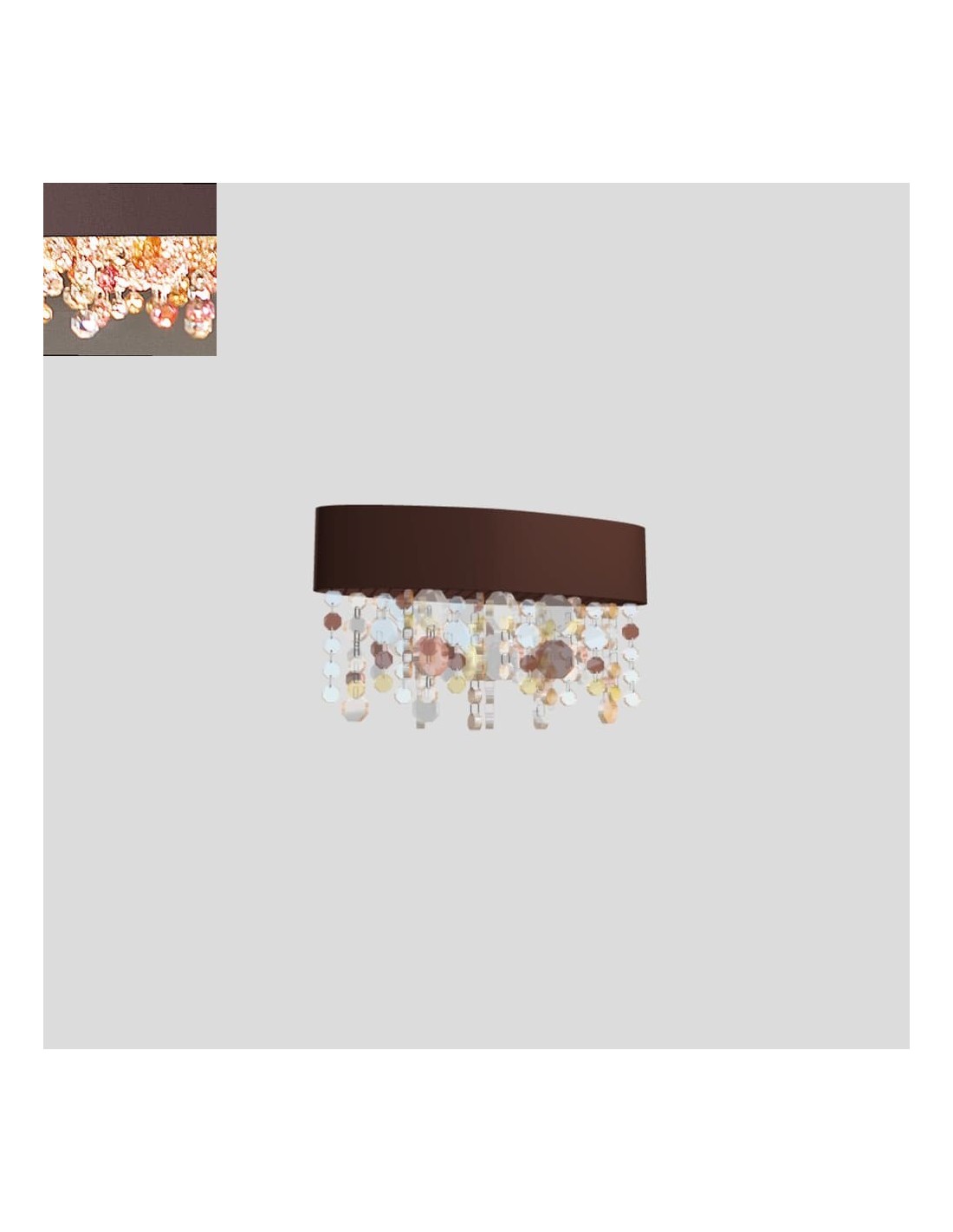 Masiero Olà A1 OV 30 bronzo opaco applique moderna