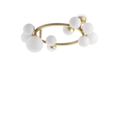 Ideal Lux Perlage PL10 lampada a soffitto con diffusori in vetro colorato - Bianco