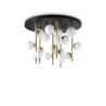 Ideal Lux Perlage PL18, plafonnier classique pour salon, couleur blanche