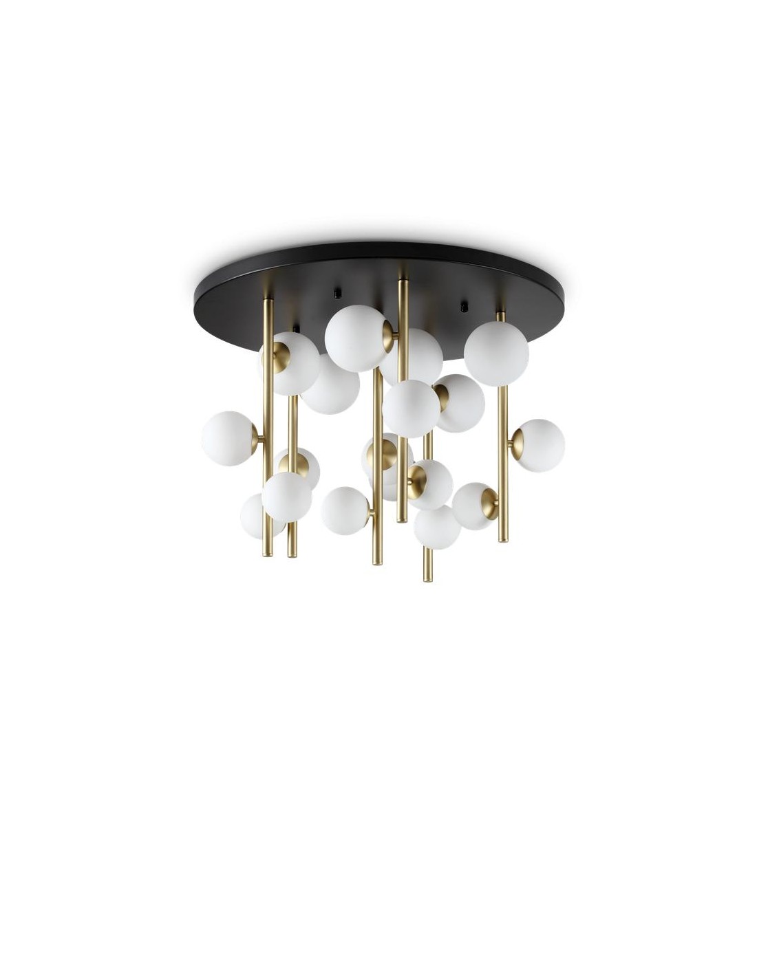 Ideal Lux Perlage PL18, plafonnier classique pour salon, couleur blanche