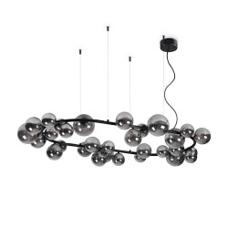 Ideal Lux Perlage SP30 lampadario moderno per soggiorno - Fumè