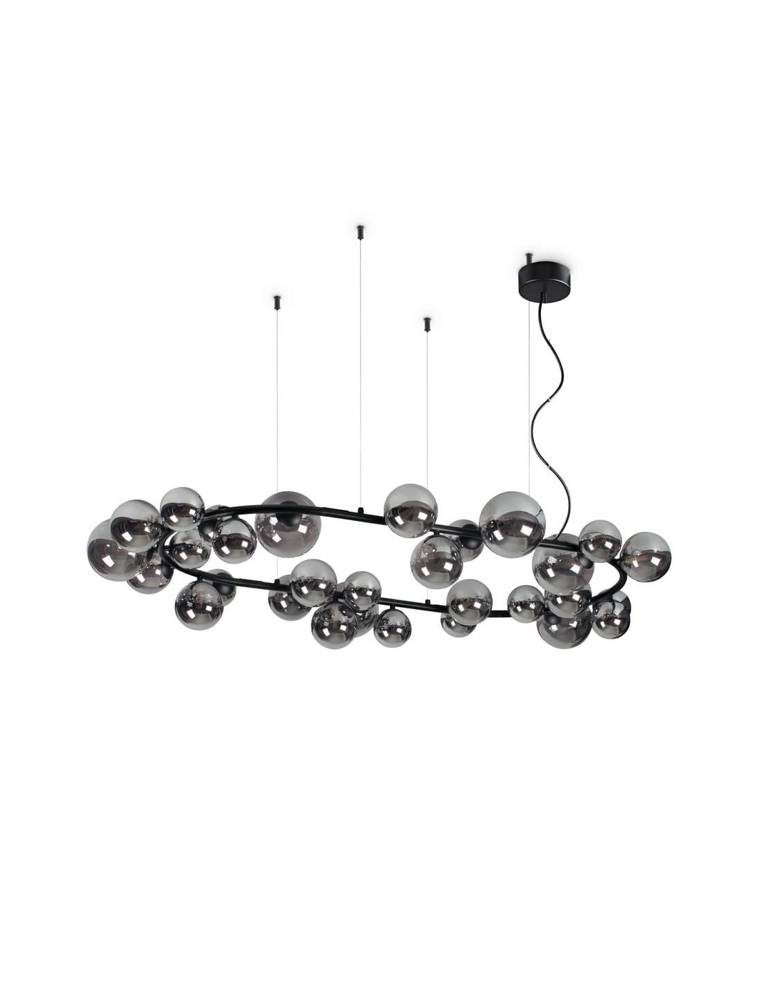 Ideal Lux Perlage SP30 lampadario moderno per soggiorno - Fumè