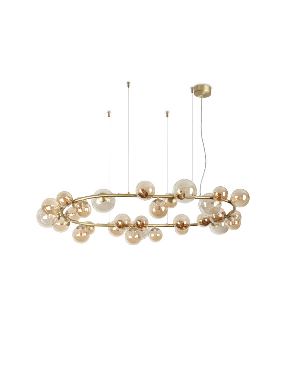 Ideal Lux Perlage SP30 lampadario moderno per soggiorno - Ambra