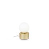 Ideal Lux Perlage TL1 : lampe de table en verre satiné, lampe de table en verre blanc