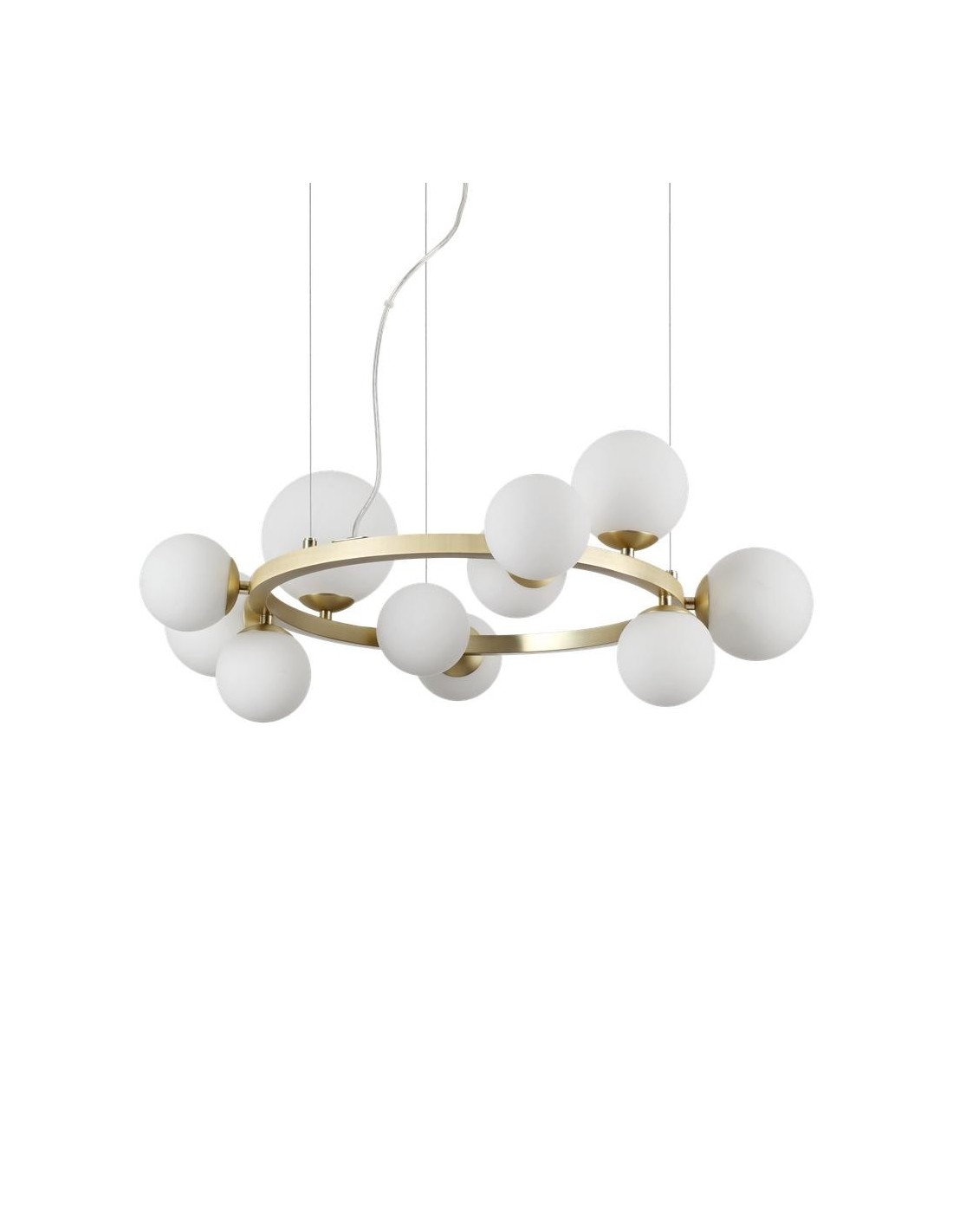 Ideal Lux Perlage SP11, lustre suspendu pour salon - Blanc