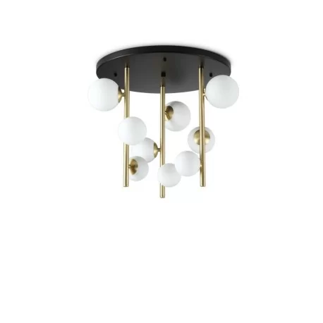 Ideal Lux Perlage PL9 lampada da soffitto classica in vetro - Bianco