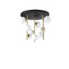 Ideal Lux Perlage PL9, lustre classique en verre - Blanc