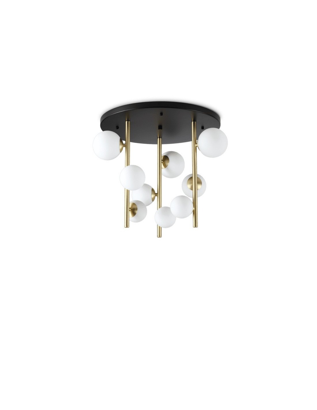 Ideal Lux Perlage PL9, lustre classique en verre - Blanc
