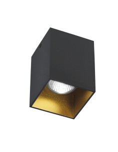 Rossini ARG001 Argo, plafonnier en aluminium - Noir, or satiné