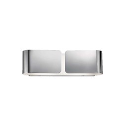 Ideal Lux Clip AP2 Small : applique moderne en métal, E27, 60 W - Chrome