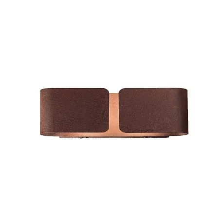 Ideal Lux Clip AP2 Small applique moderna in metallo E27 60W - Corten