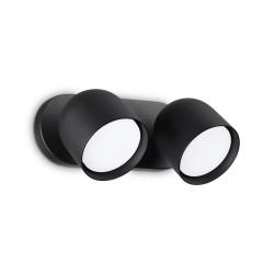 Ideal Lux Dodo AP2 lampada a muro a 2 luci orientabili - Nero