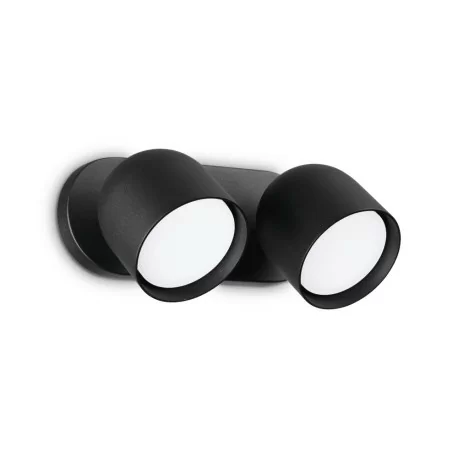 Ideal Lux Dodo AP2 lampada a muro a 2 luci orientabili - Nero