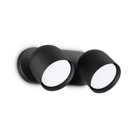 Ideal Lux Dodo AP2 lampada a muro a 2 luci orientabili - Nero