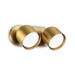 Ideal Lux Dodo AP2 lampada a muro a 2 luci orientabili - Ottone