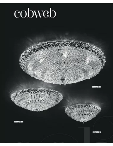 Novaresi Cobweb/60 Plafoniera in vetro classica diametro 60cm