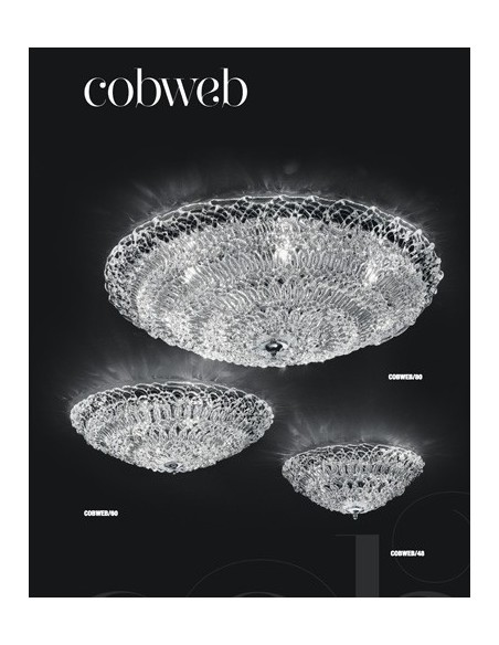 Novaresi Cobweb/60 Plafoniera in vetro classica diametro 60cm