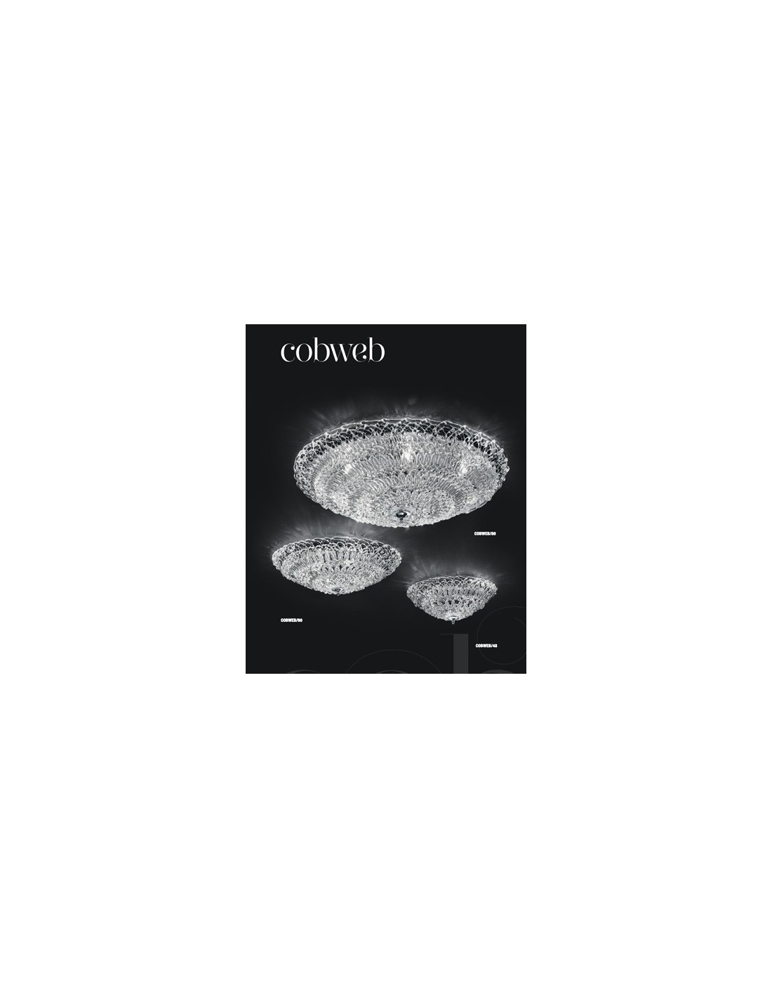 Novaresi Cobweb/60 Plafoniera in vetro classica diametro 60cm