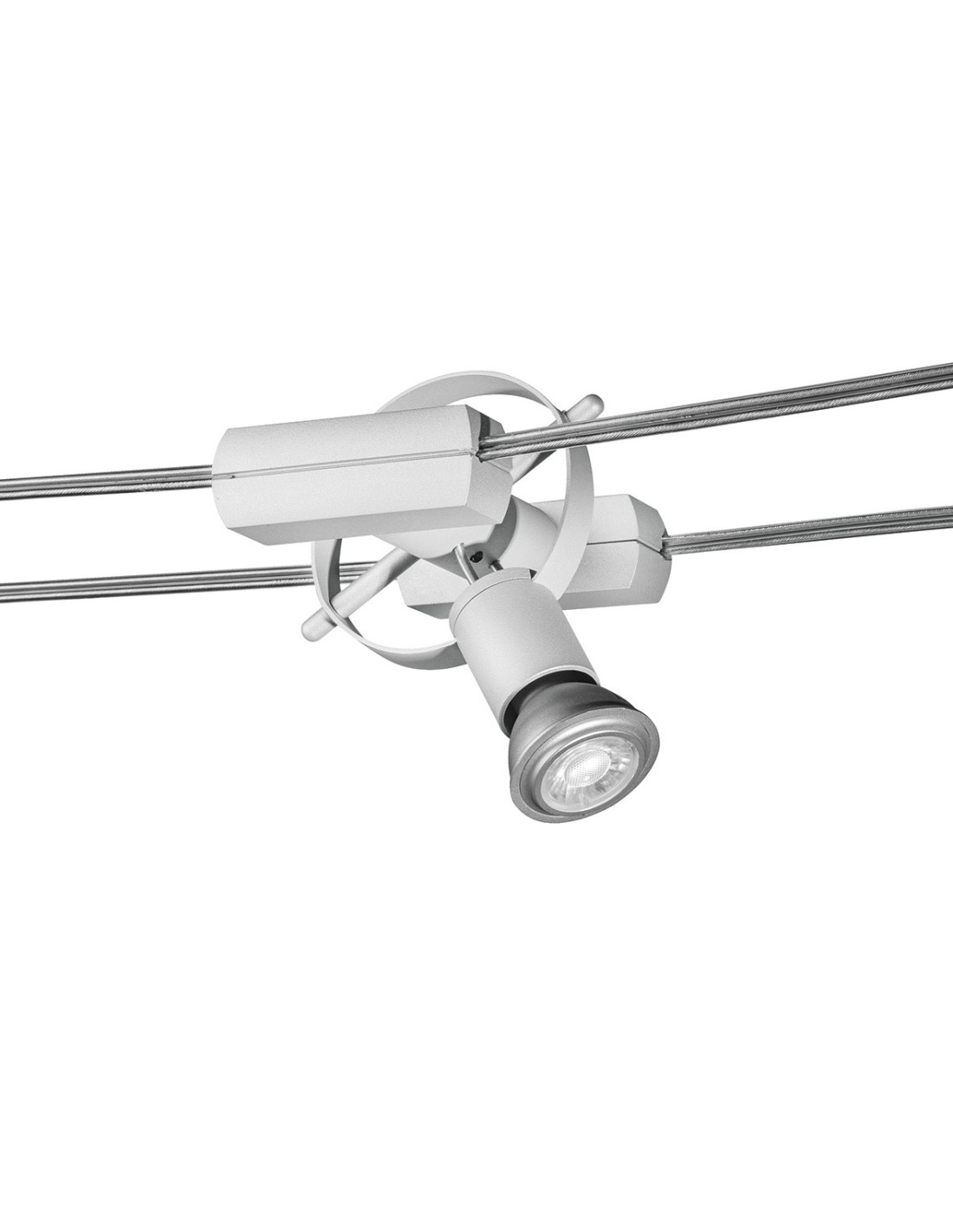 Rossini Wire WIR401 : luminaire à fixation par tige sur câbles GU10
