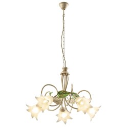 Rossini Cilea CIL102AV, suspension ivoire et or à 5 lumières