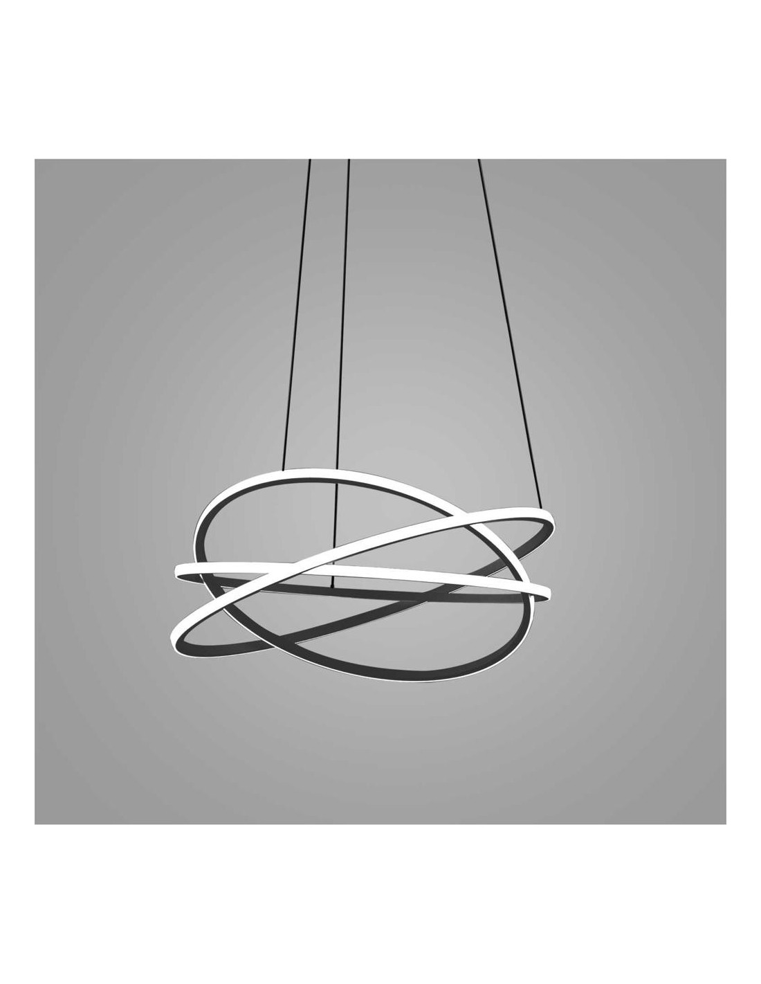 Gea Luce Atia S/M Nero lampada led soffitto a sospensione 7300lm