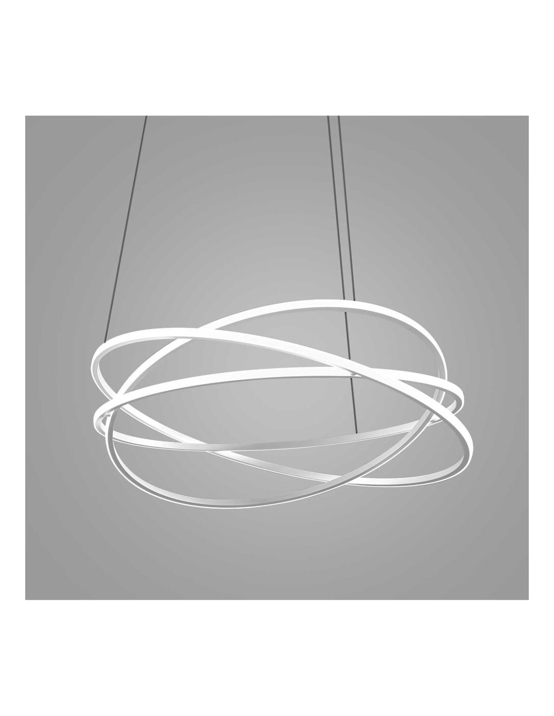 Gea Luce Atia S/G Blanc : lustre LED de plafond très lumineux
