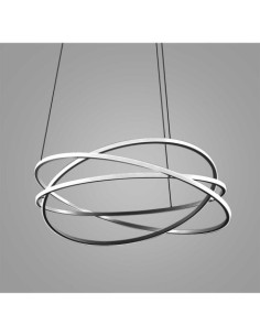 Gea Luce Atia S/G Nero lampadario led a sospensione 9300lm