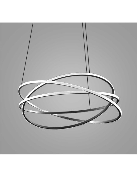 Gea Luce Atia S/G Nero lampadario led a sospensione 9300lm