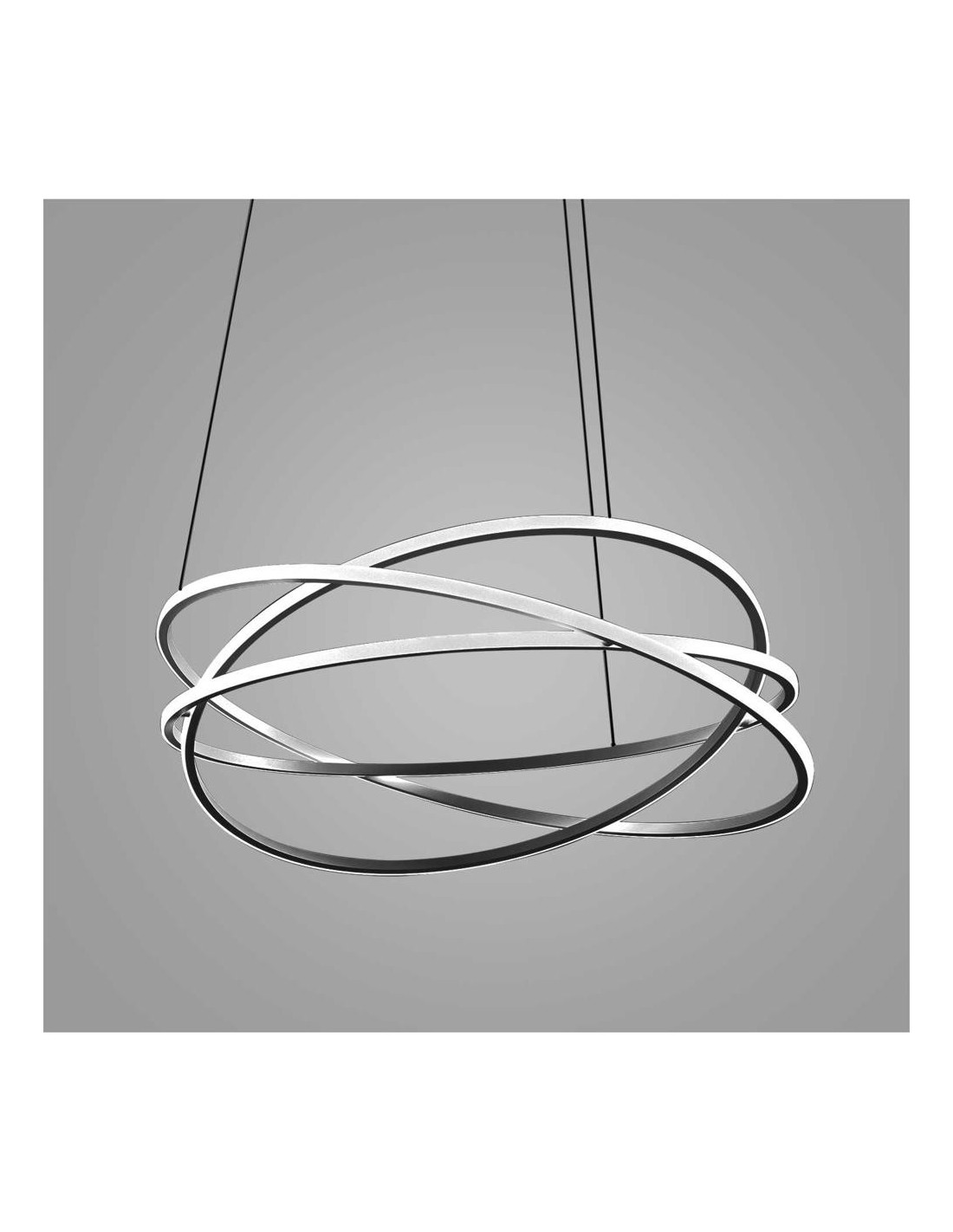 Gea Luce Atia S/G Nero lampadario led a sospensione 9300lm
