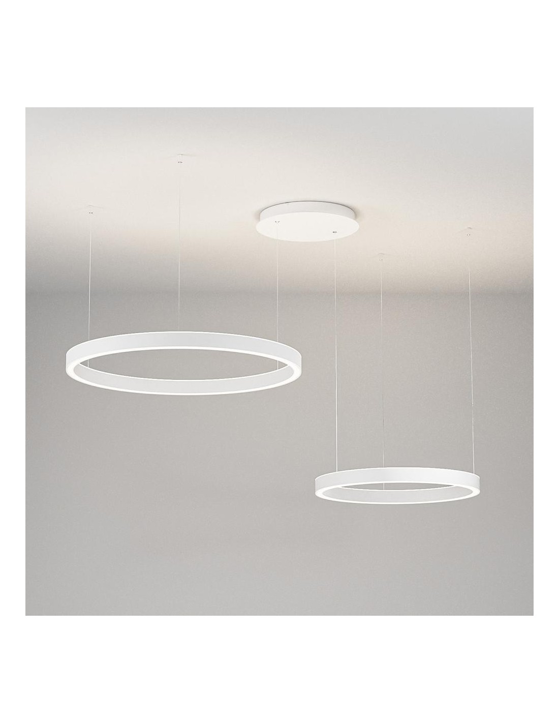 Gea Luce Criseide Ss/2D Bianco lampada a sospensione