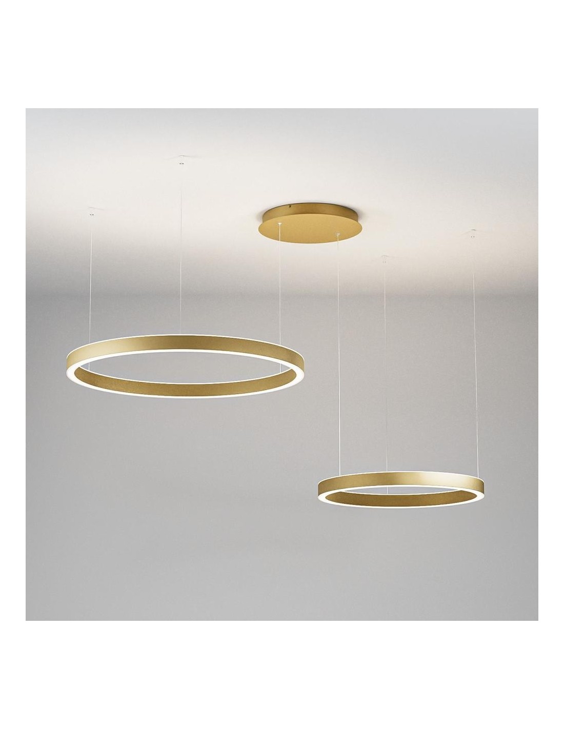 Gea Luce Criseide Ss/2D Oro Spazzolato lampada a sospensione