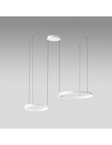 Gea Luce Criseide S/2D Bianco lampada a sospensione