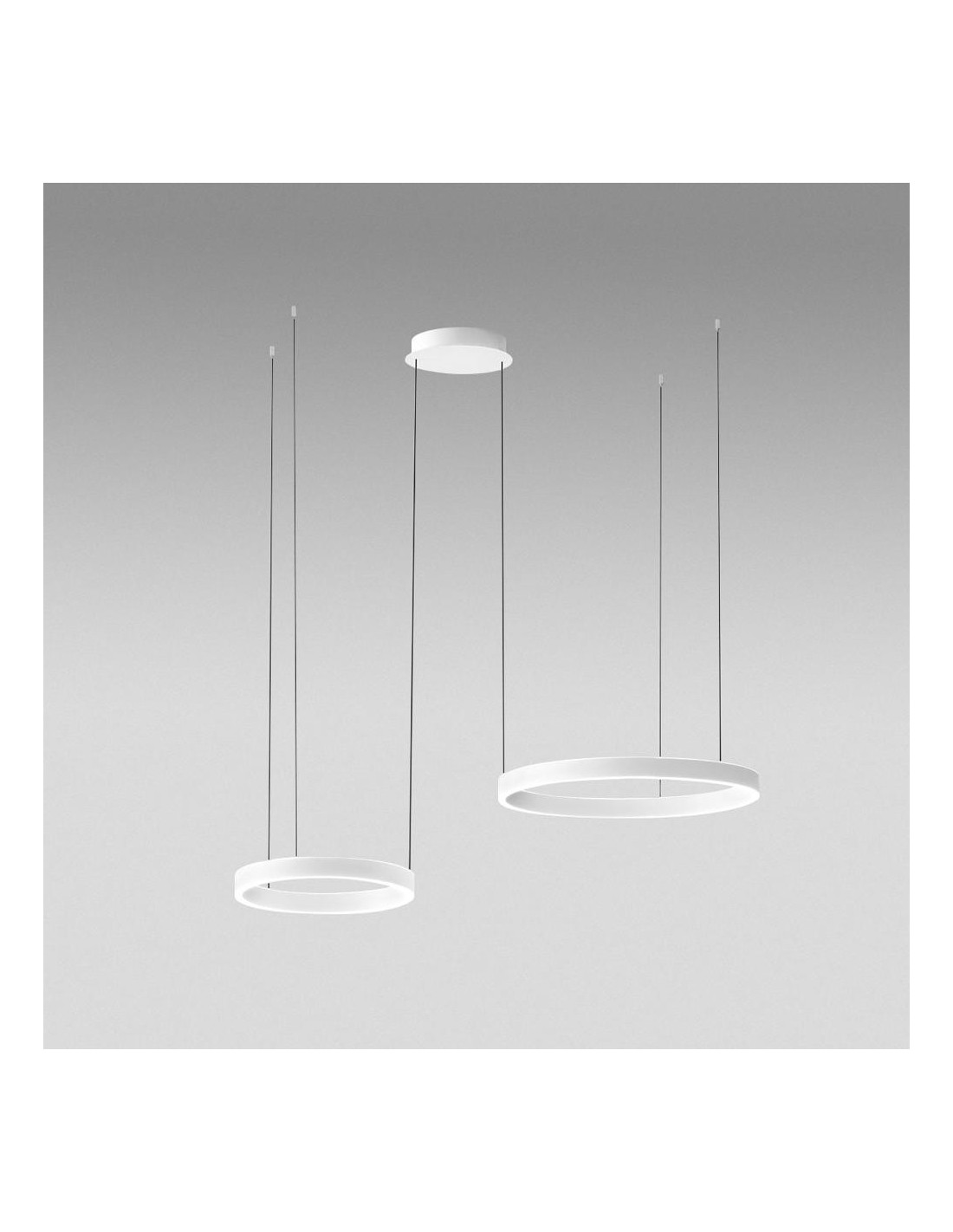 Gea Luce Criseide S/2D Bianco lampada a sospensione
