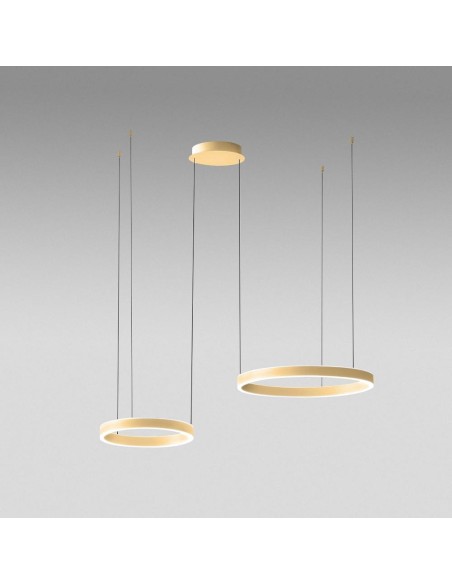 Gea Luce Criseide S/2D Oro Spazzolato lampada a sospensione