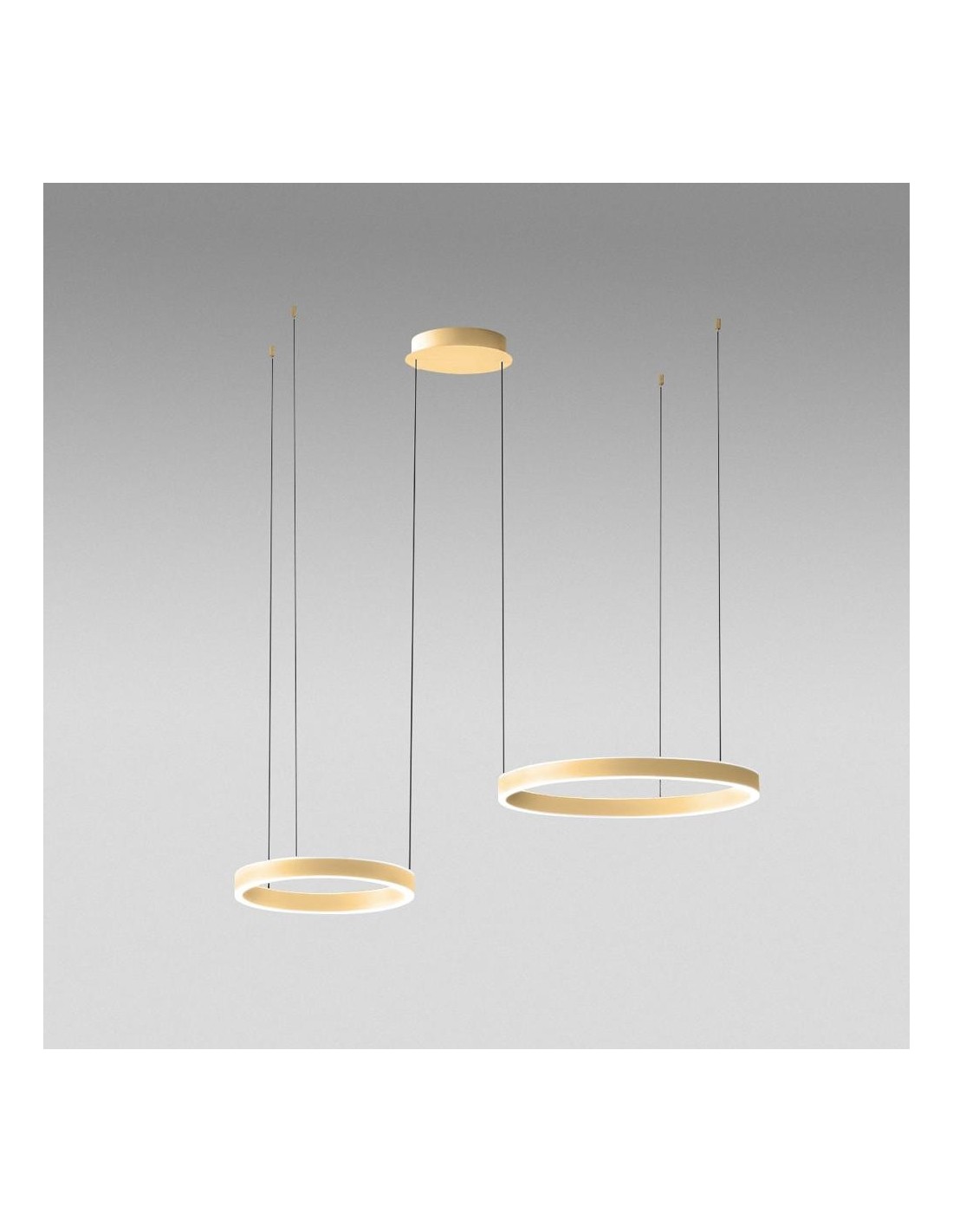 Gea Luce Criseide S/2D Oro Spazzolato lampada a sospensione