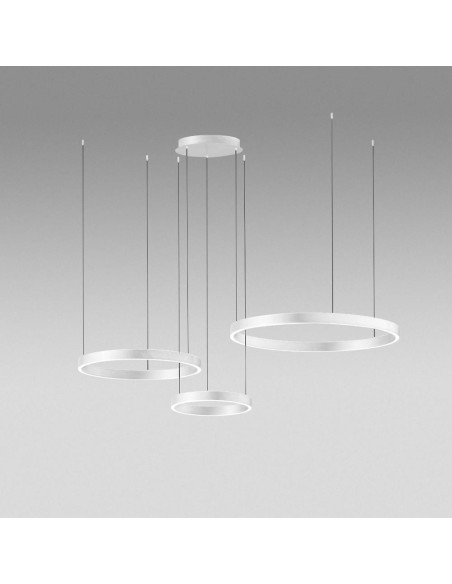 Gea Luce Criseide S/3D Bianco lampada a sospensione