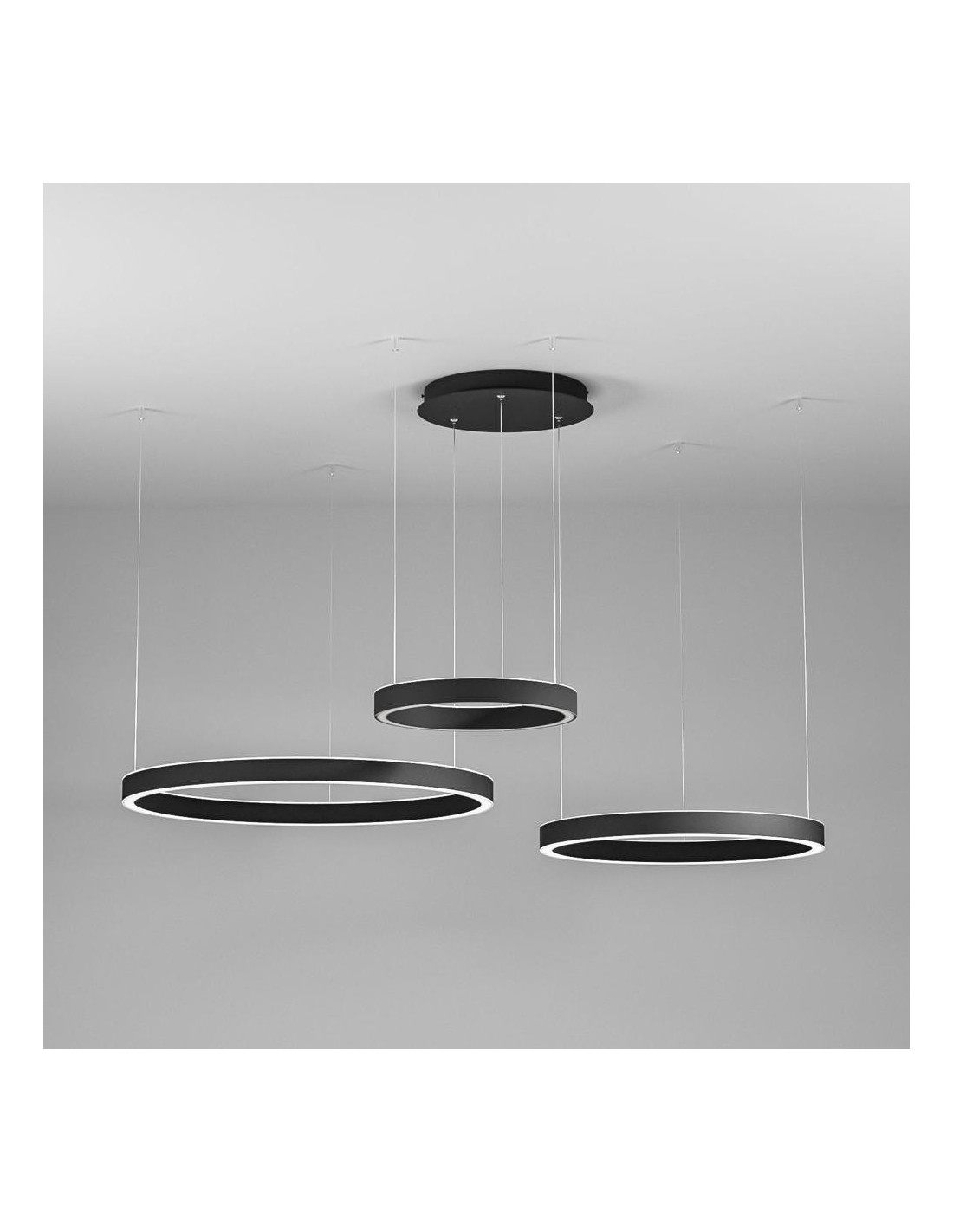 Gea Luce Criseide S/3D Nero lampada a sospensione