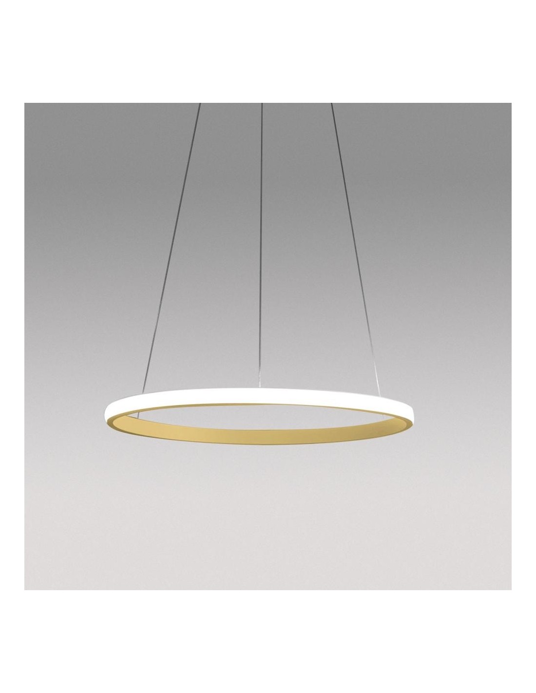 Gea Luce Iole S/1 Oro : lustre circulaire à LED 3000 K, 1 400 lm