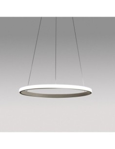 Gea Luce Iole S/1 Titanio, lustre circulaire à LED 3000 K, 1 400 lm
