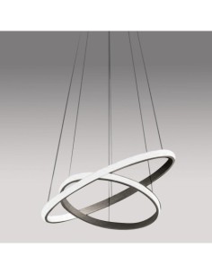 Gea Luce Iole S/2 Titanio, lampe LED moderne pour cuisine, 3000 K
