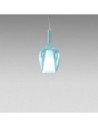 Gea Luce Ofelia S/10 Mini Blu-Trasparente lampada a sospensione