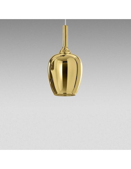 Gea Luce Ofelia S/10 Mini Oro Specchiato lampada a sospensione