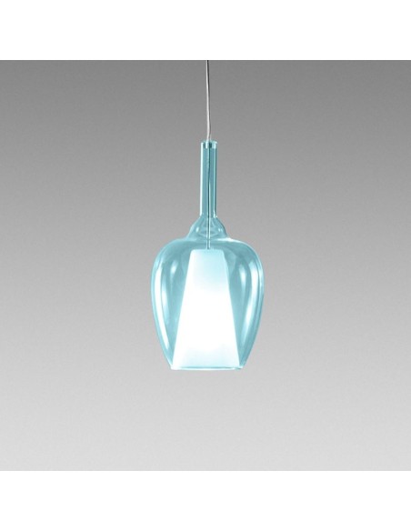 Gea Luce Ofelia S/10 Bleu-Transparent, suspension