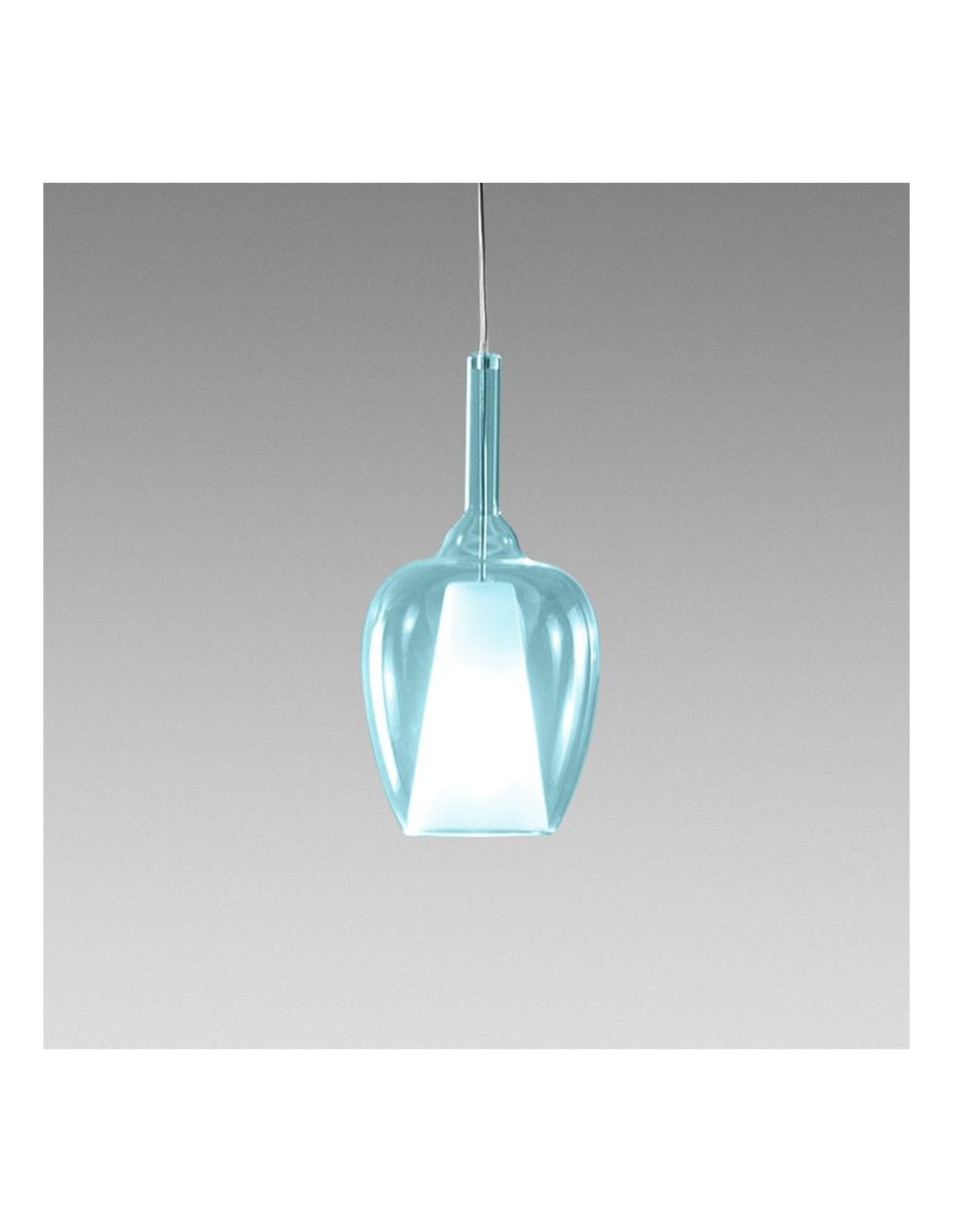 Gea Luce Ofelia S/10 Blu-Trasparente lampada a sospensione