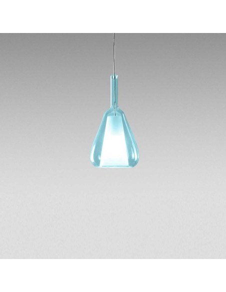 Gea Luce Ofelia S/11 Mini Blu-Trasparente lampada a sospensione
