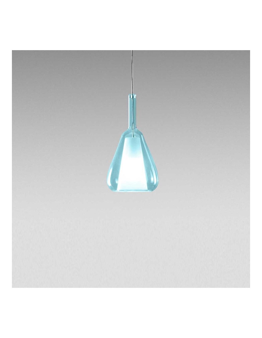 Gea Luce Ofelia S/11 Mini Blu-Trasparente lampada a sospensione