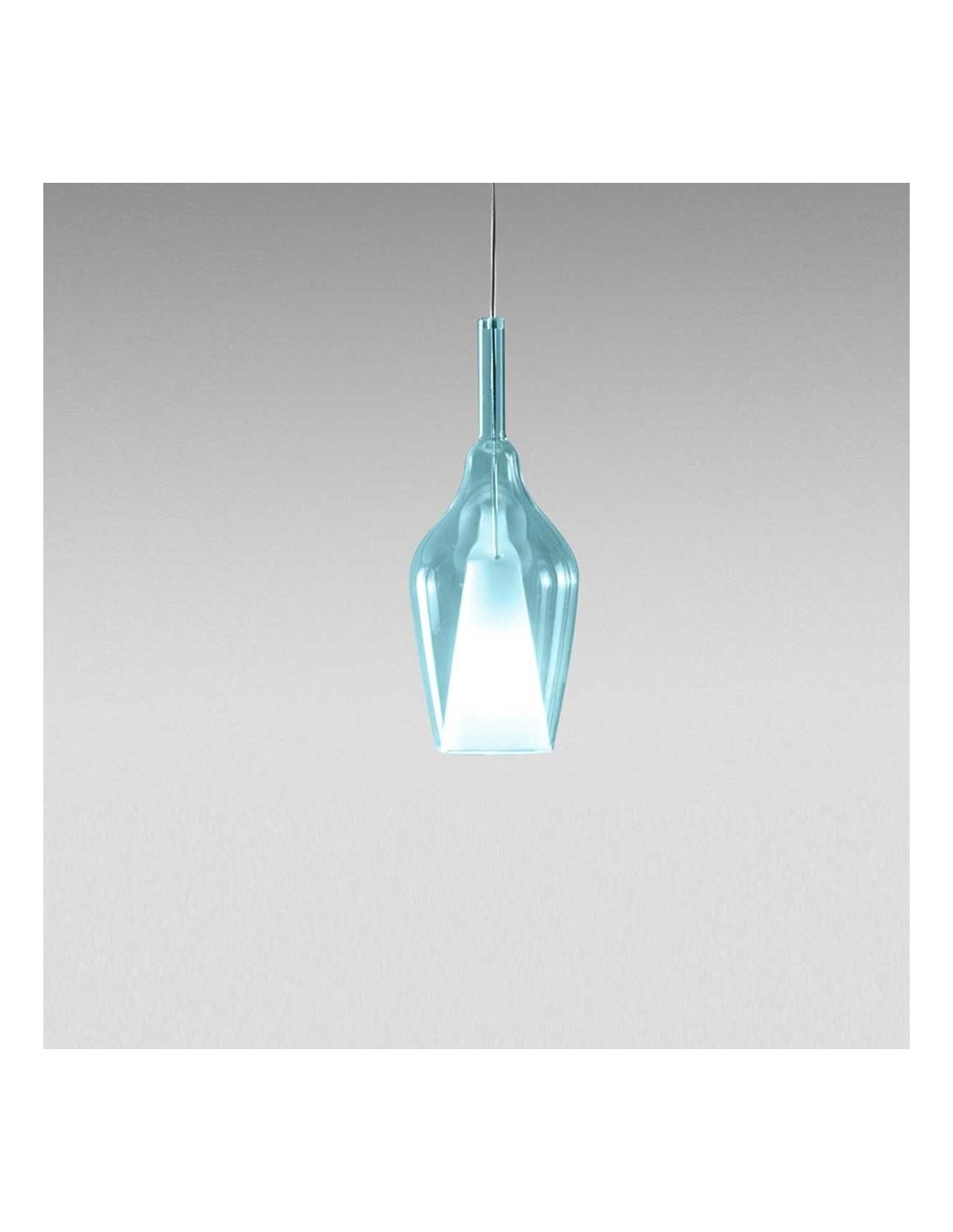 Gea Luce Ofelia S/12 Mini Blu-Trasparente lampada a sospensione