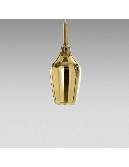 Gea Luce Ofelia S/12 Mini Oro Specchiato lampada a sospensione